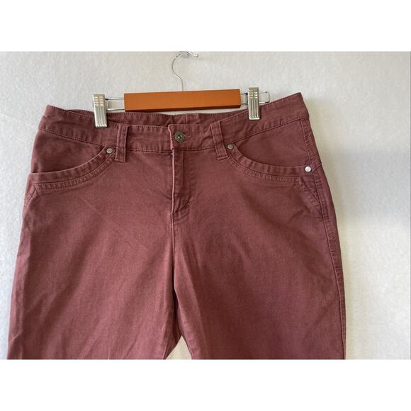 Kuhl Pants Womens Size 8 (31x29) Brooke Skinny Denim Pants Hiking Camp Burgundy - Picture 2 of 14